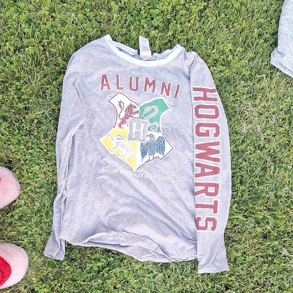 Gray Hogwarts Alumni Long Sleeve Shirt